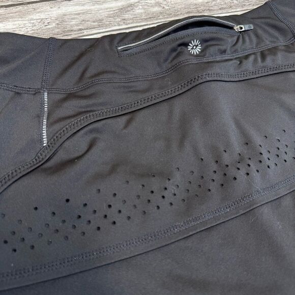 Tangerine Women's Black Athletic Mini Skirt S SM Small Zipper Pocket Mid Rise - Picture 5 of 12